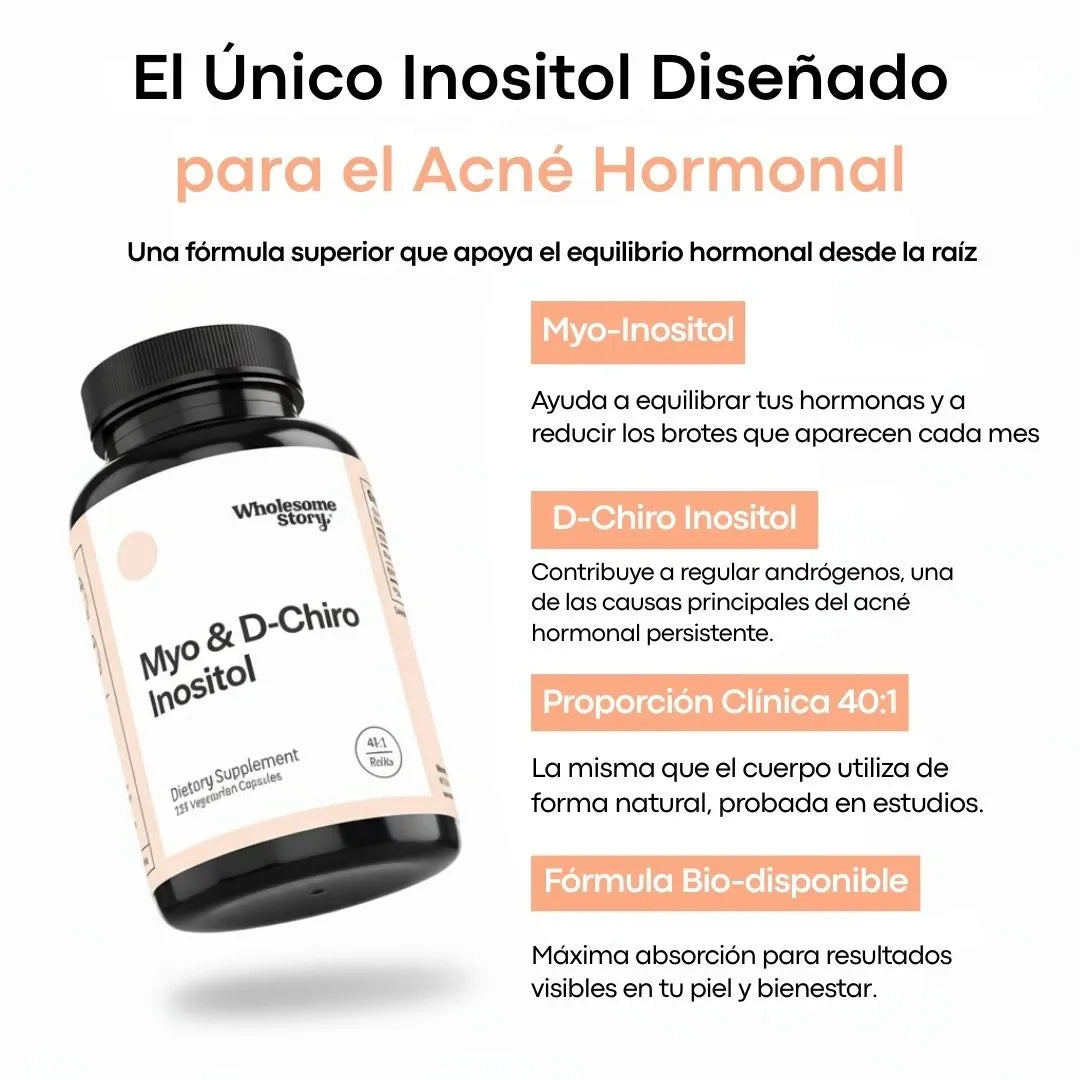 Myo & D-Chiro Inositol – Suplemento para Acné Hormonal