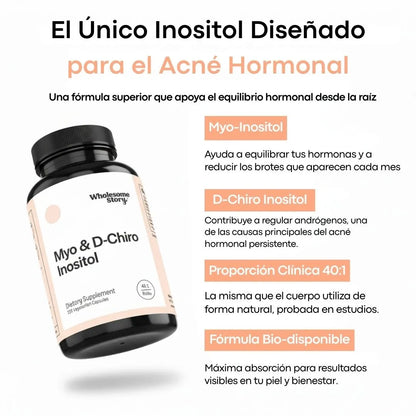 Myo & D-Chiro Inositol – Suplemento para Acné Hormonal
