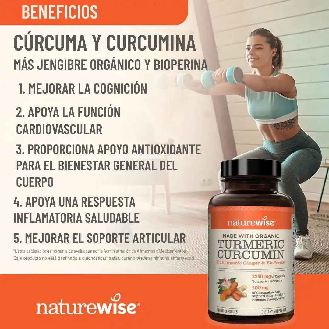 CURCUMA y CURCUMINA CON PIMIENTA NEGRA